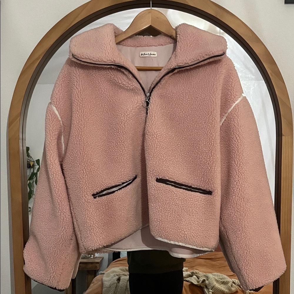 For Love And Lemons Blush Teddy Jacket